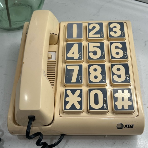Vintage Large Number Push Button Telephone - Picture 2 of 6